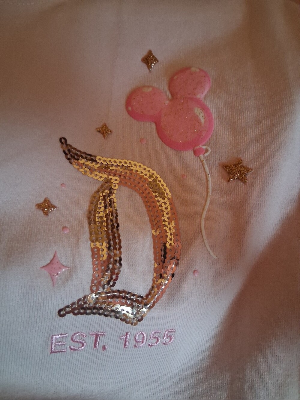 Disney Pink Sequin 'Disneyland' Mickey Balloons Long Sleeve Jersey - Picture 9 of 13